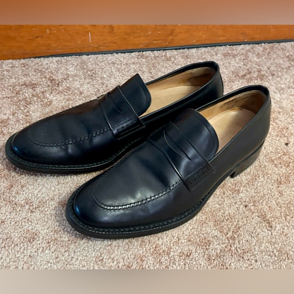 Jack Erwin Men’s Carmine Penny Loafer Black Leather size 8 - Picture 1 of 8